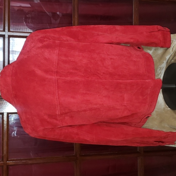 RAFAELLA SPRT Genuine Suede Trucker Jacket Western - Picture 3 of 9